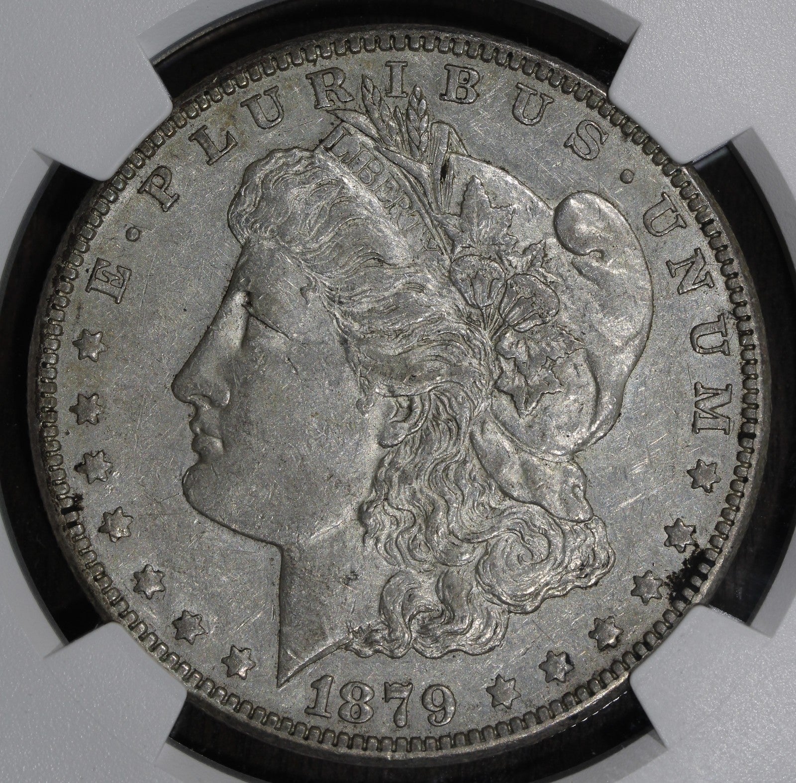 1879-S Rev 78 (AU53) Morgan Silver Dollar $1 NGC - Reverse of 1878