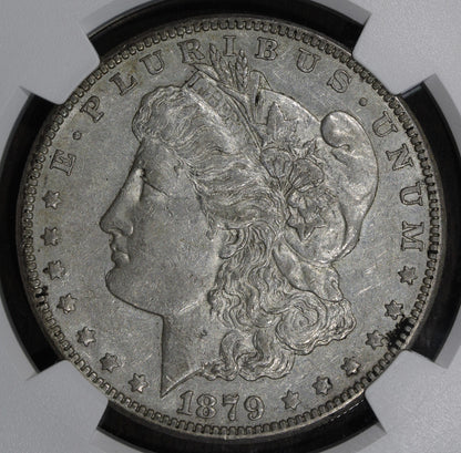 1879-S Rev 78 (AU53) Morgan Silver Dollar $1 NGC - Reverse of 1878