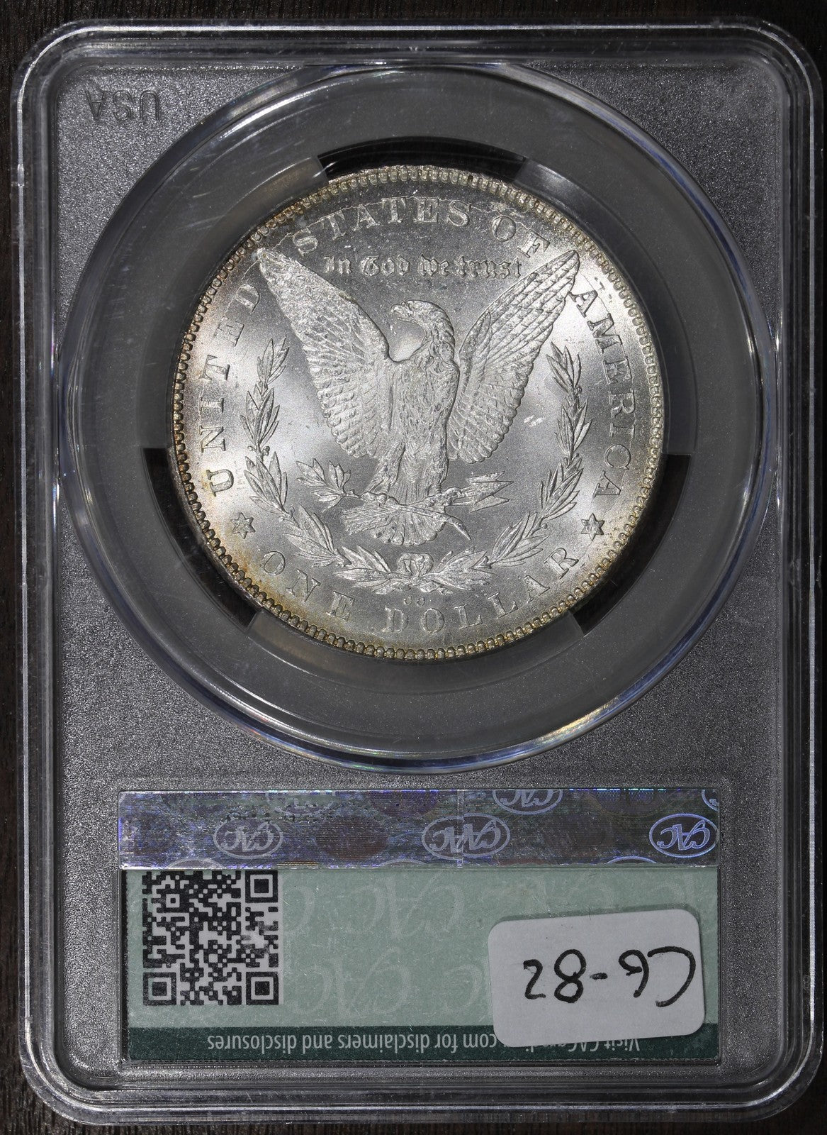 1878-CC (MS63 CAC) Morgan Silver Dollar $1 CACG