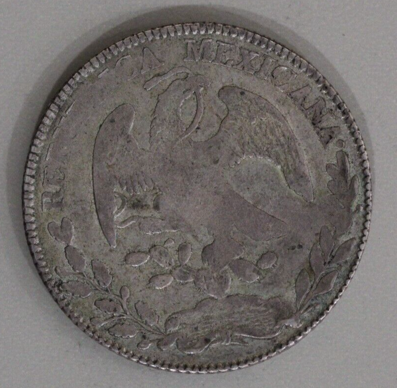 Mexico 1876-Zs Cap and Ray 8 Reales - Zacatecas Mint Silver Coin