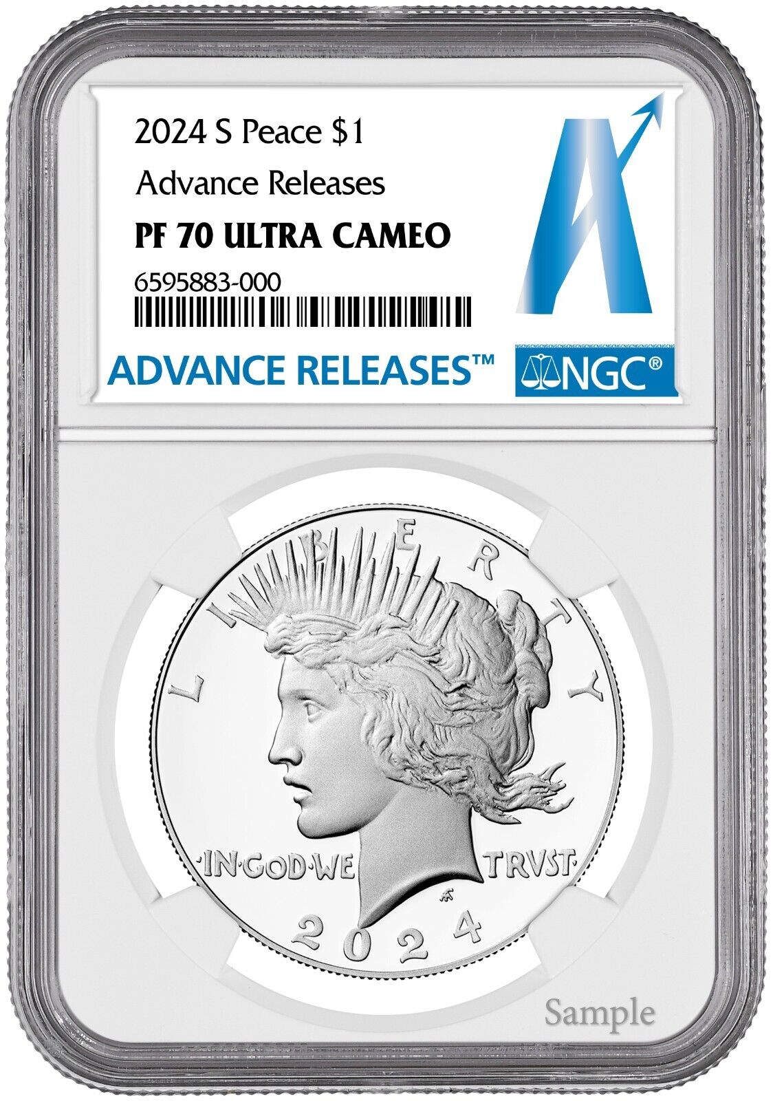 2024-S (PR70) Proof Morgan & Peace Dollar (2 Coin Set) Advanced Release AR NGC