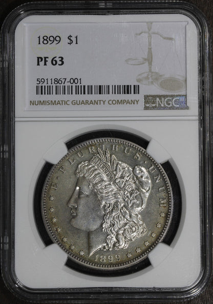 1899 (PF63) Proof Morgan Silver Dollar $1 NGC