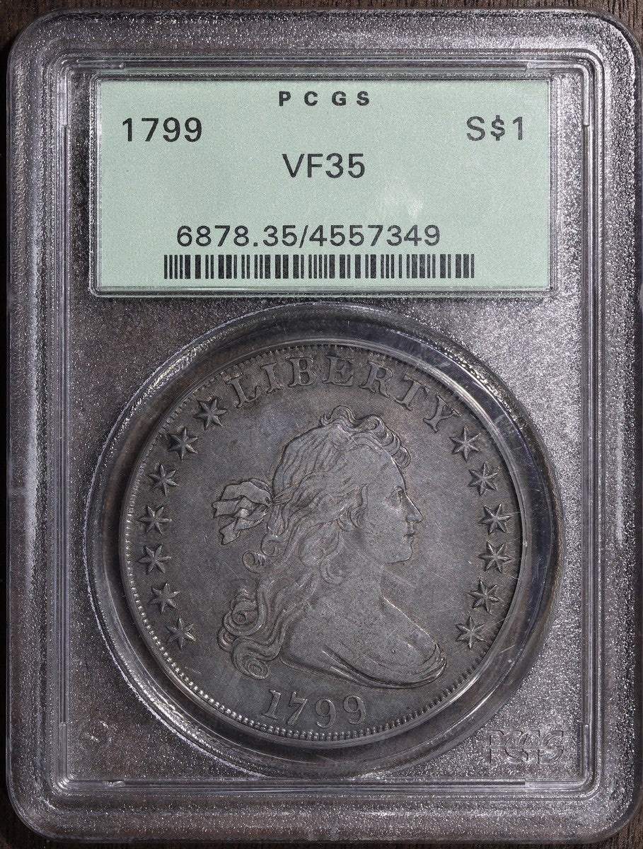 1799 (VF35) Draped Bust Silver Dollar $1 PCGS OGH - Old Holder
