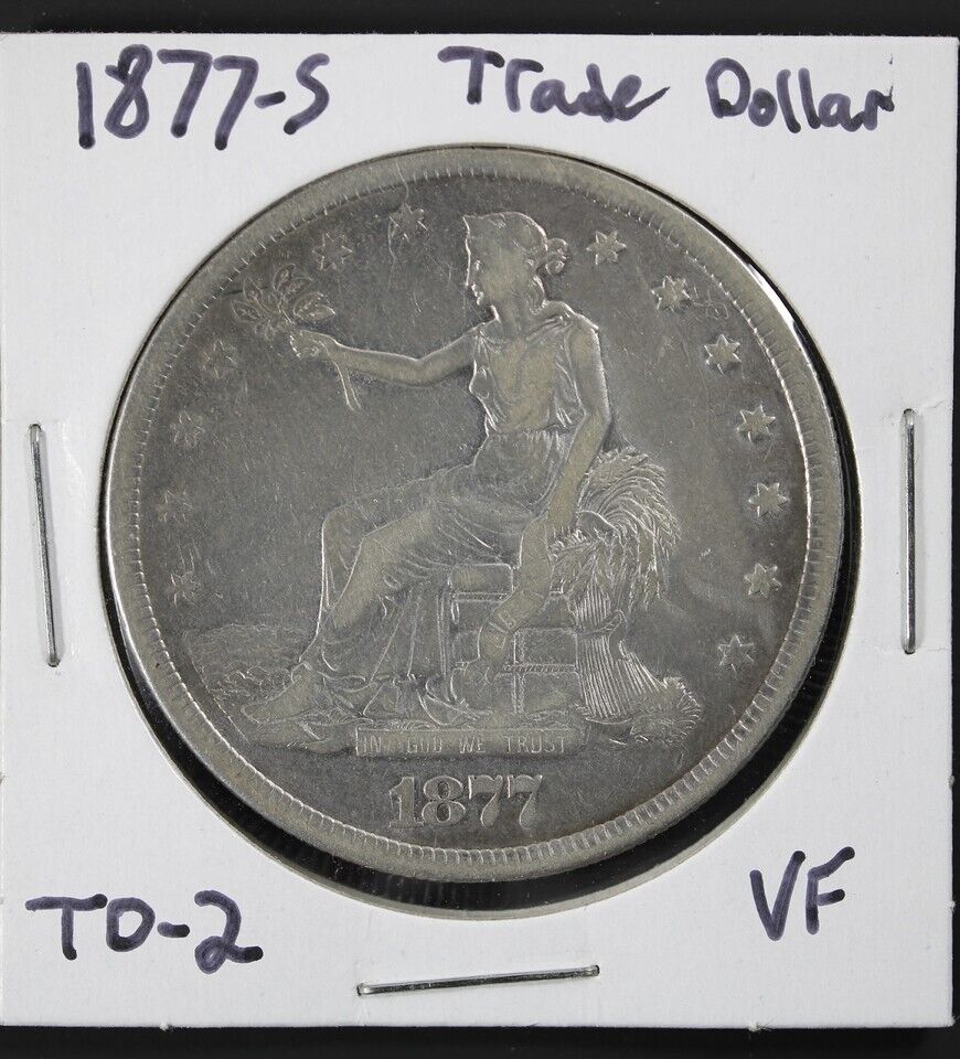 1877-S Trade Silver Dollar $1 - VF