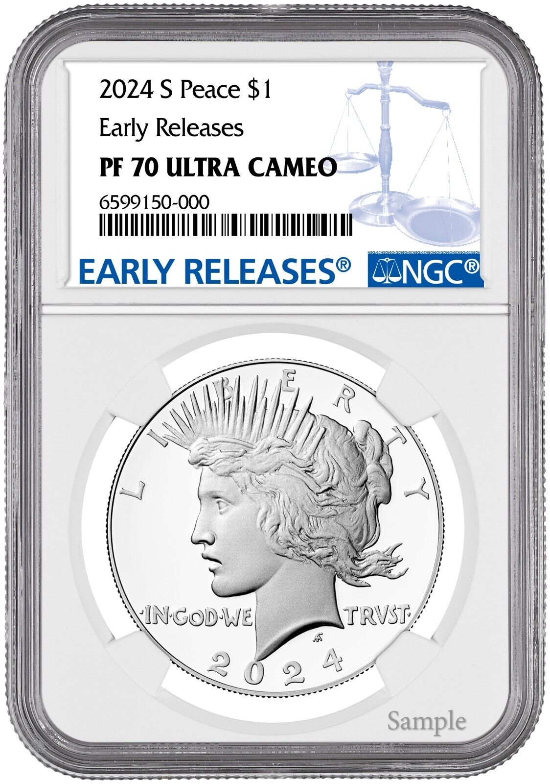 2024-S (PR70) Proof Morgan & Peace Dollar (2 Coin Set) Early Release ER NGC