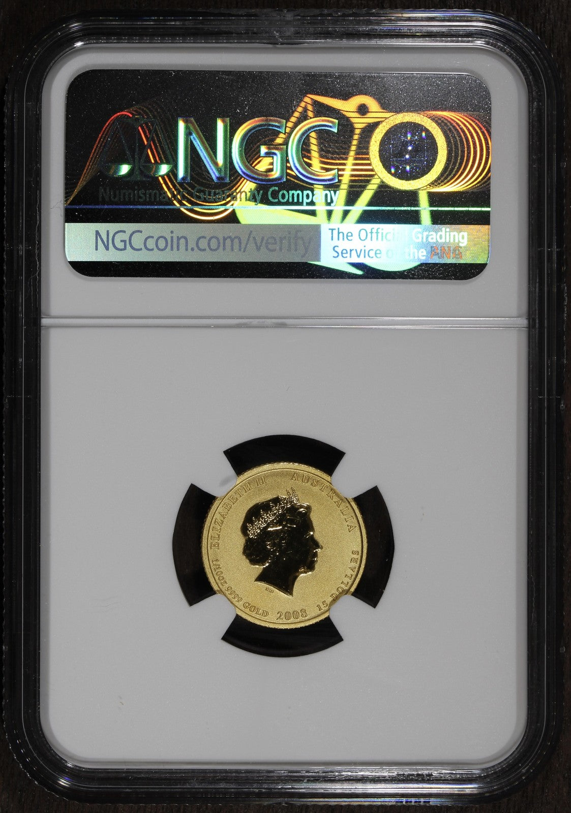 2008-P (MS69) Australia Year of the Mouse 1/10 oz Gold $5 NGC - Lunar Series