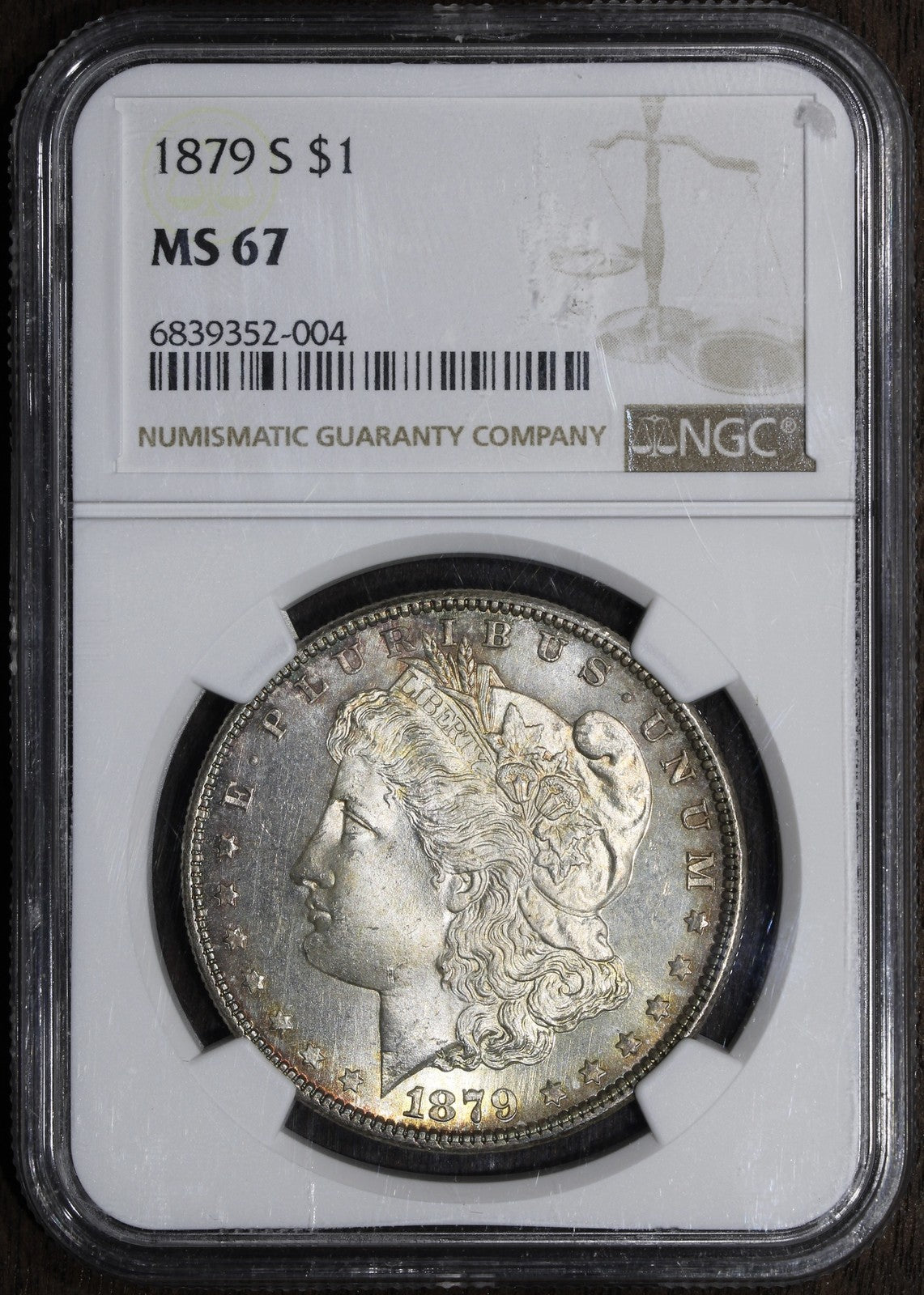 1879-S (MS67) Morgan Silver Dollar $1 NGC - Semi Prooflike Superb Gem