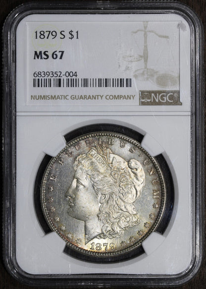 1879-S (MS67) Morgan Silver Dollar $1 NGC - Semi Prooflike Superb Gem