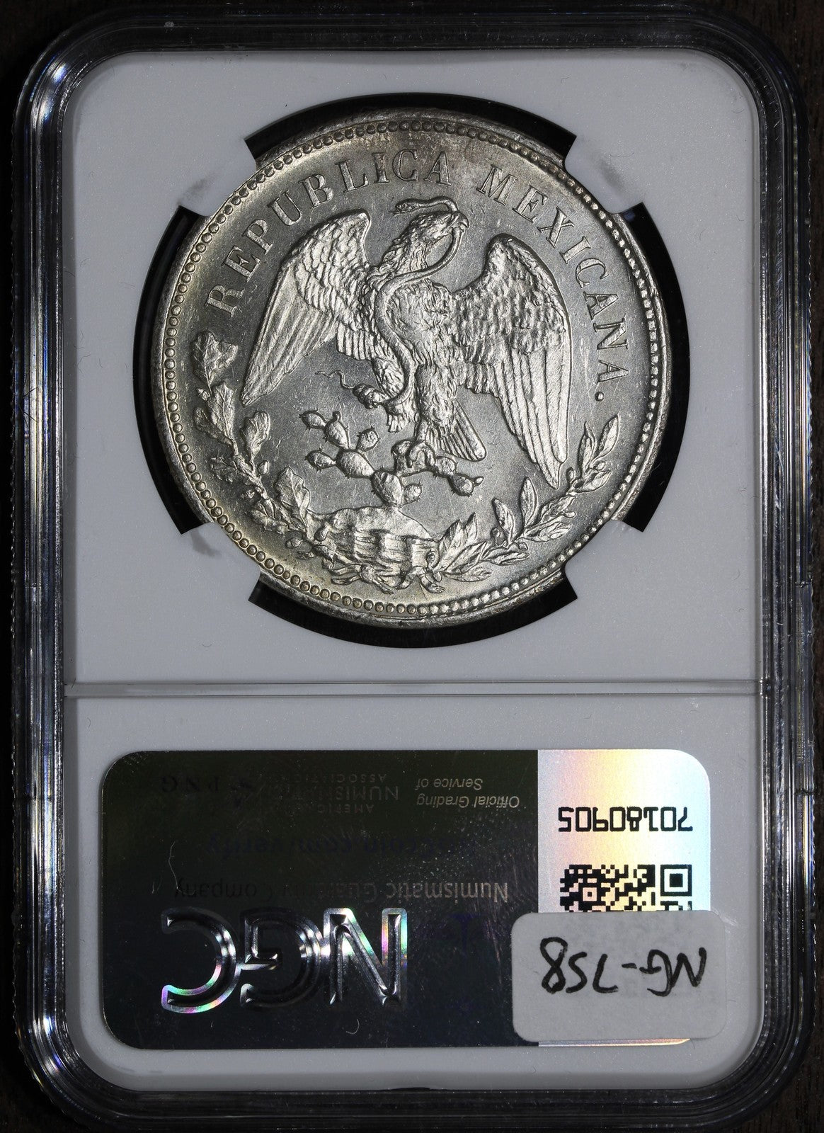 1904-Cn (MS63) Mexico Silver Peso NGC - Flashy Luster
