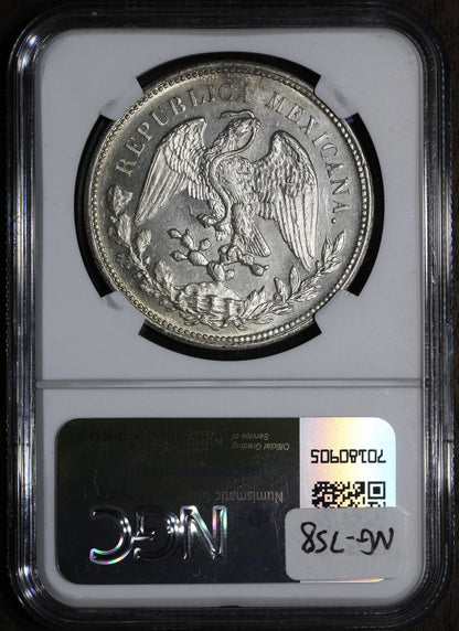 1904-Cn (MS63) Mexico Silver Peso NGC - Flashy Luster