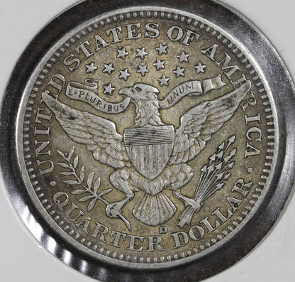 1916-D Barber Quarter 25C XF - Nice Last Year of Issue