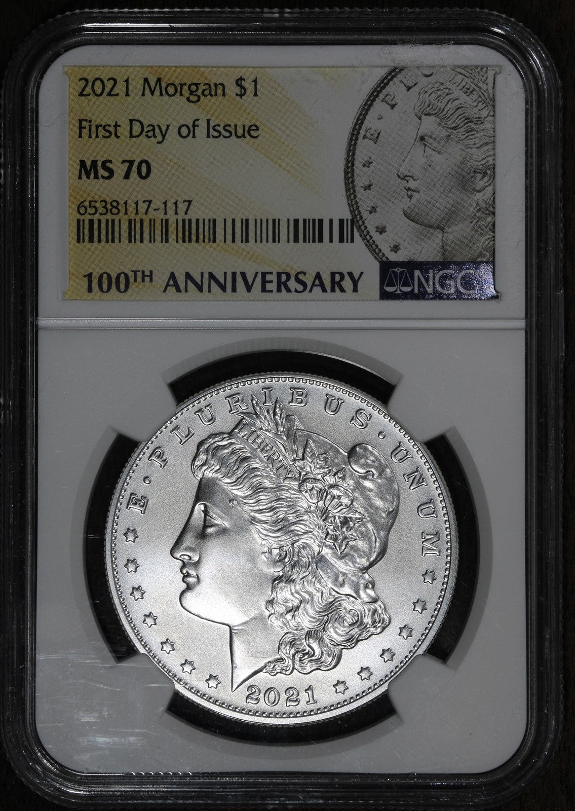 2021-P (MS70) Morgan Silver Dollar $1 NGC First Day of Issue FDOI - Philadelphia