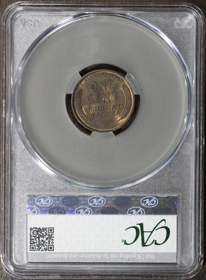 1909 (MS64RB CAC) Lincoln Wheat Cent 1C CACG - First Year