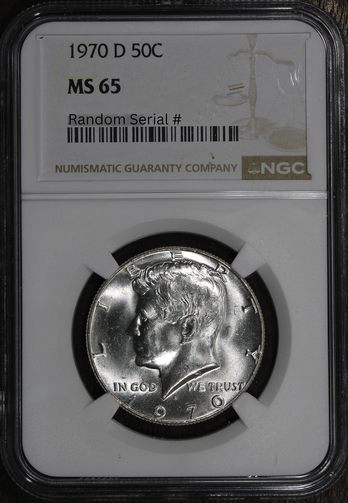 1970-D (MS65) Kennedy Half Dollar 50C NGC - Key Date