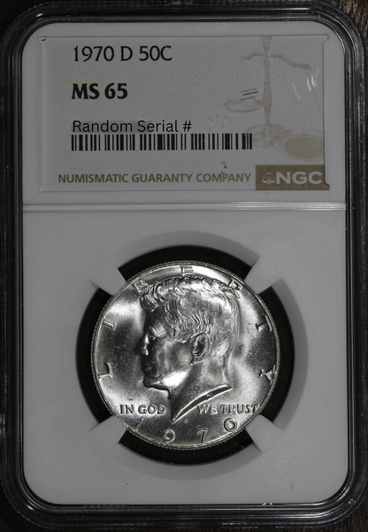1970-D (MS65) Kennedy Half Dollar 50C NGC - Key Date