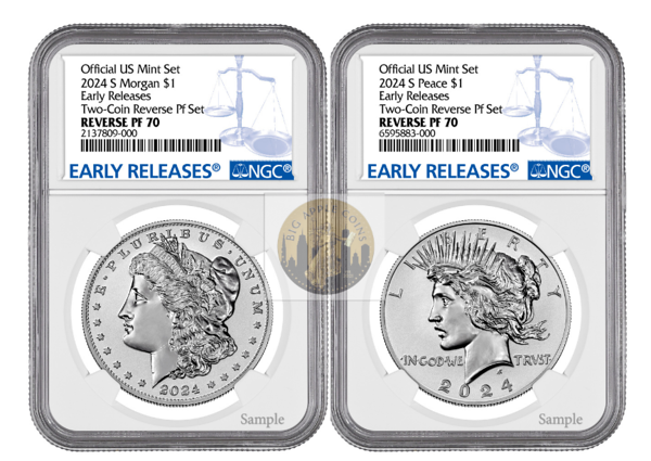 2024-S (RP70) Reverse Proof Morgan & Peace Dollars NGC ER Early Releases