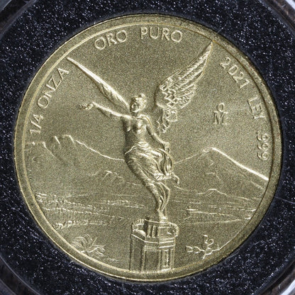 2021-Mo Mexico 1/4 oz Gold Libertad BU - Quarter Ounce