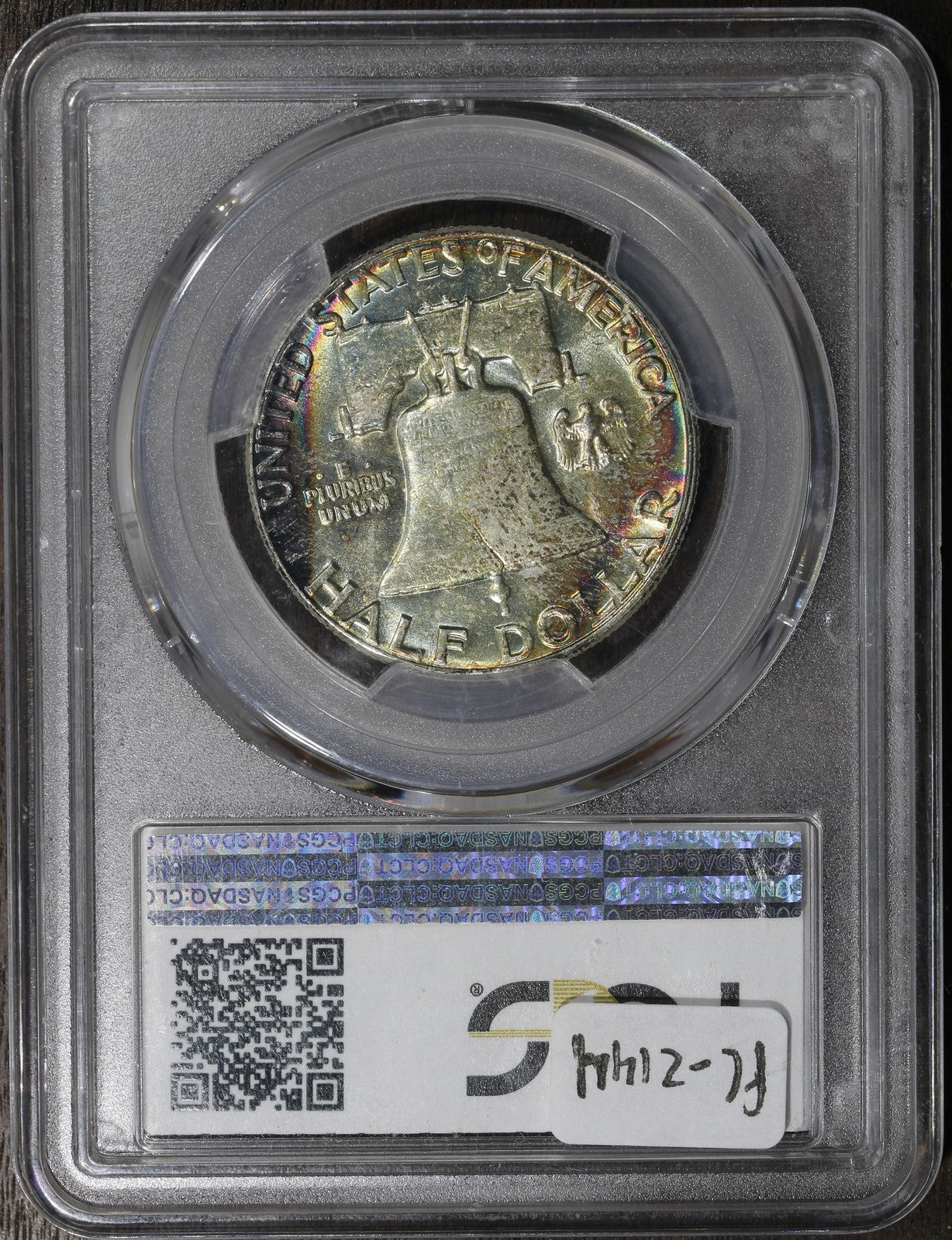 1963 (MS63) Franklin Half Dollar 50C PCGS - Rainbow Toned