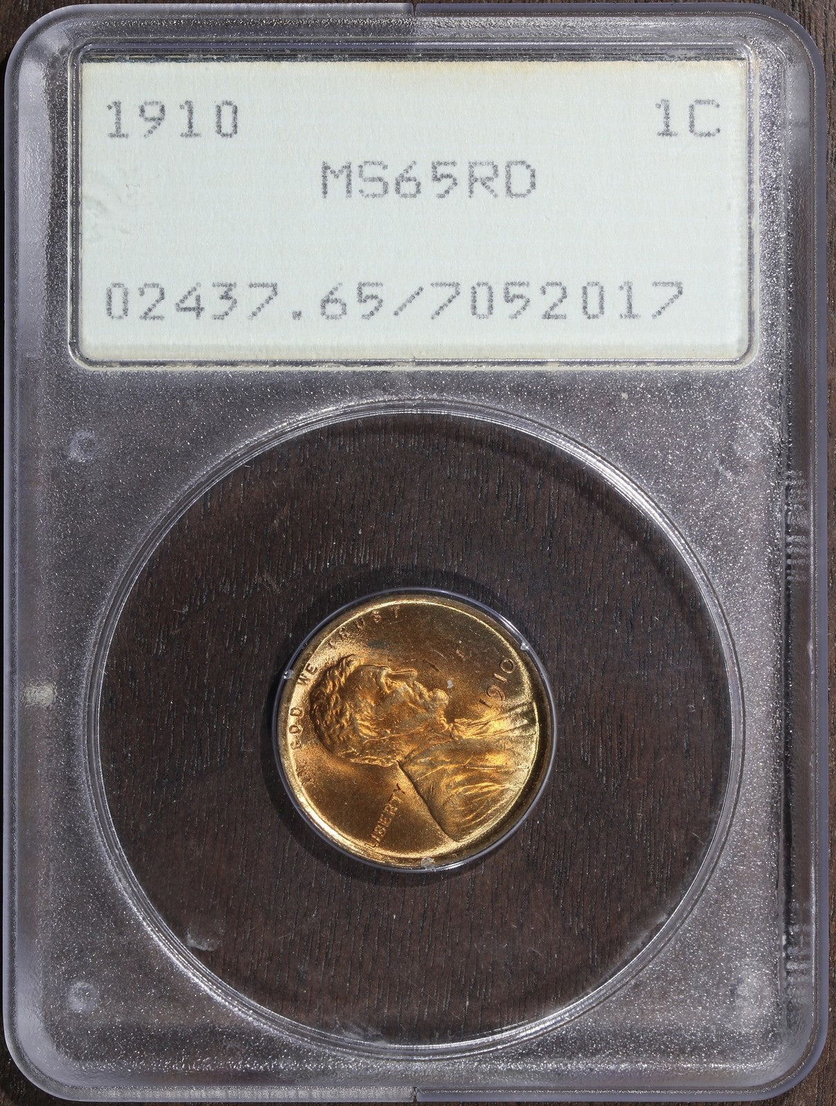 1910 (MS65 RD) Lincoln Wheat Cent 1C PCGS OGH Rattler - Gem Red