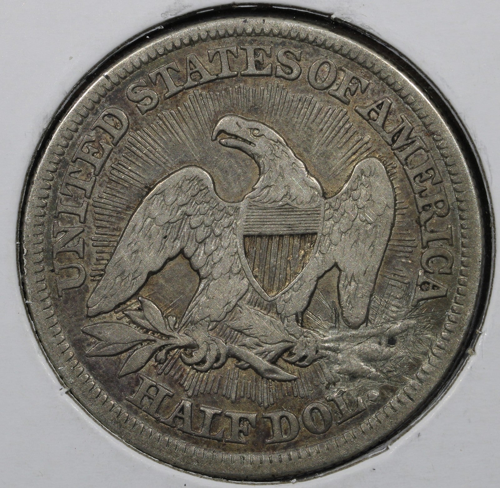 1853 Seated Half Dollar with Arrows and Rays 50C - VF Damage