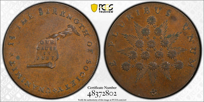 1790s (MS61BN) Kentucky Token Plain Edge 1/2P PCGS