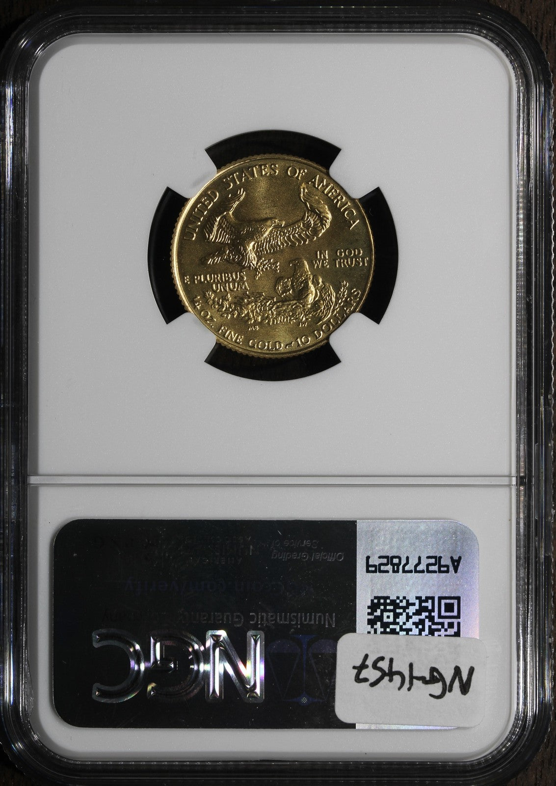 1991 (MS70) 1/4 oz American Gold Eagle $10 NGC - Flawless