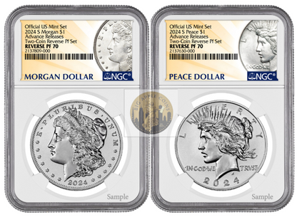 2024-S (RP70) Reverse Proof Morgan & Peace Dollars NGC AR Advanced Release