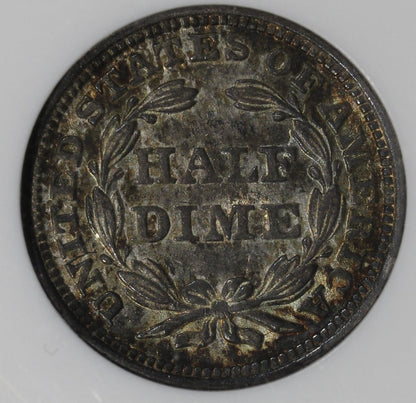 1853 (MS61) Seated Half Dime H10C NGC - With Arrows