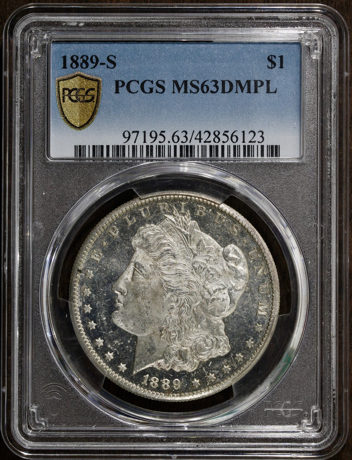 1889-S (MS63 DMPL) Morgan Silver Dollar $1 PCGS - Stunning Deep Mirrors