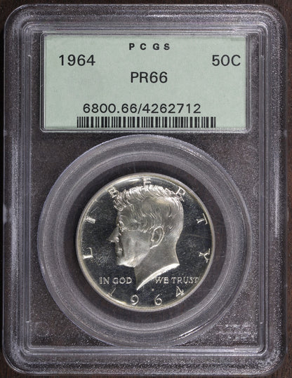 1964 (PR66) Proof Kennedy Half Dollar 50C PCGS OGH - Looks Cameo