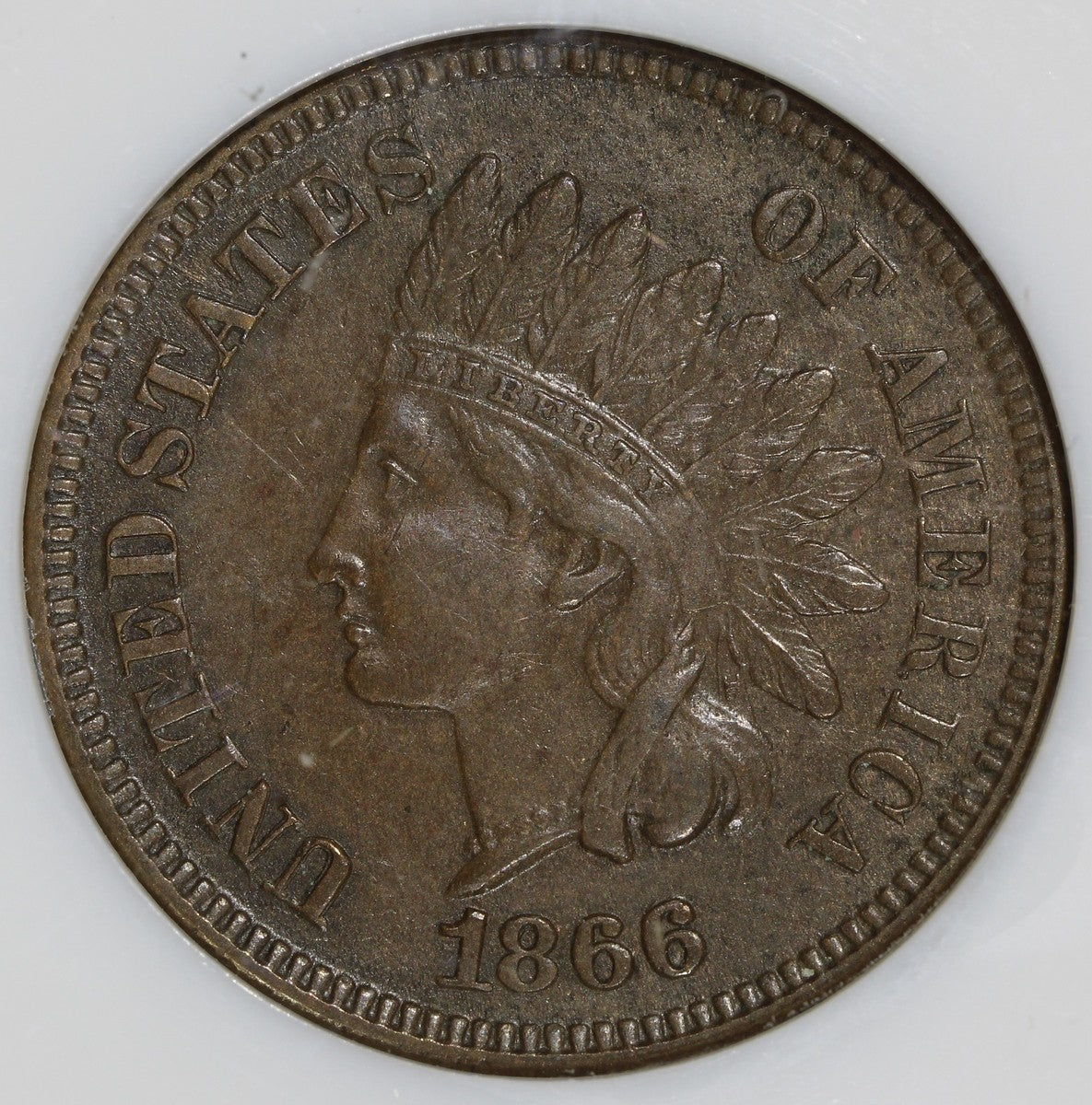 1866 (MS62 BN) Indian Head Cent 1C IHC NGC - Better Date