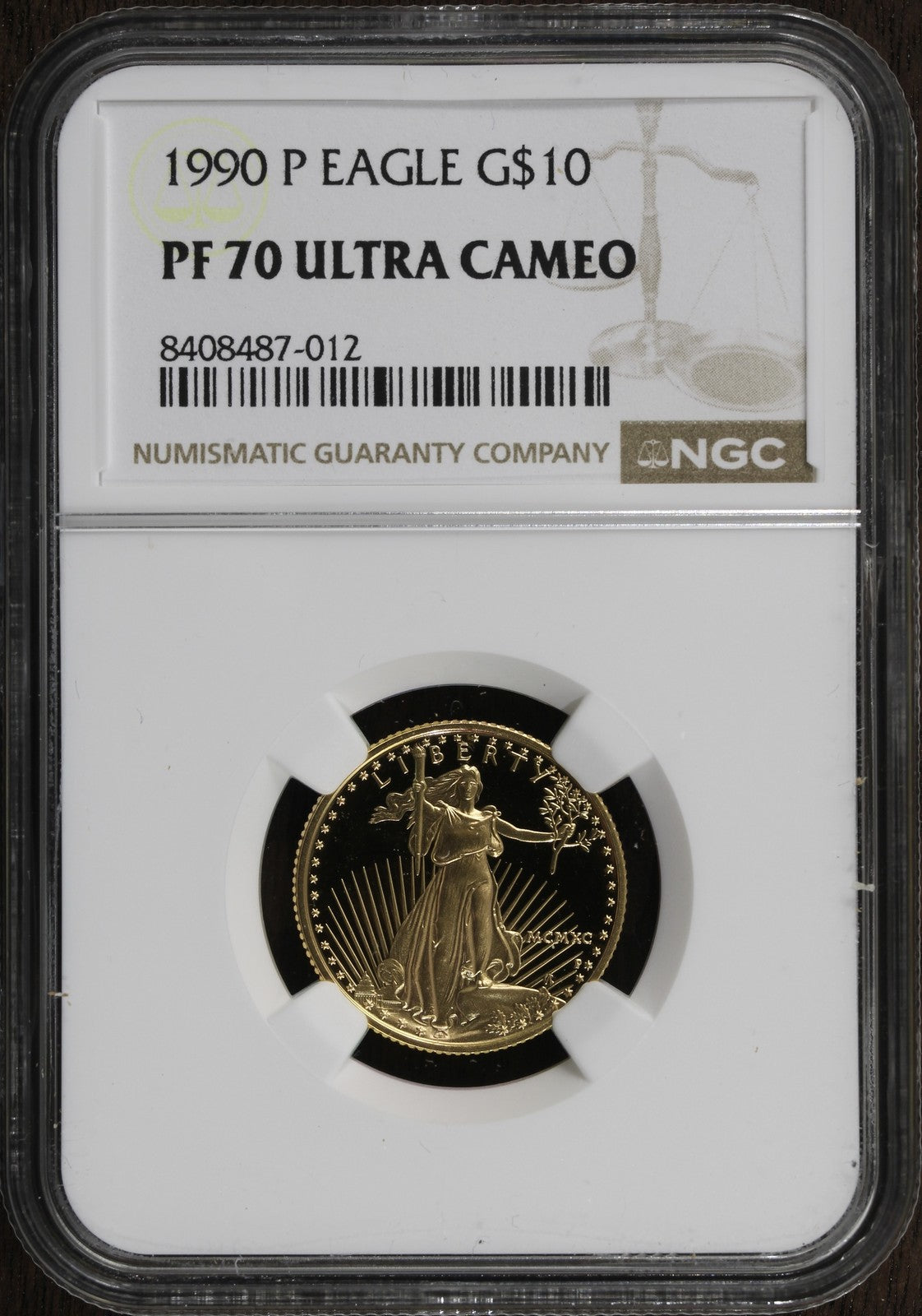 1990 (PF70 DCAM) Proof 1/4 oz American Gold Eagle $10 AGE NGC - Flawless