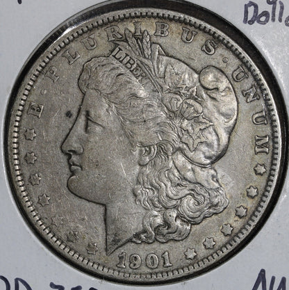 1901 Morgan Silver Dollar $1 AU - Better Date