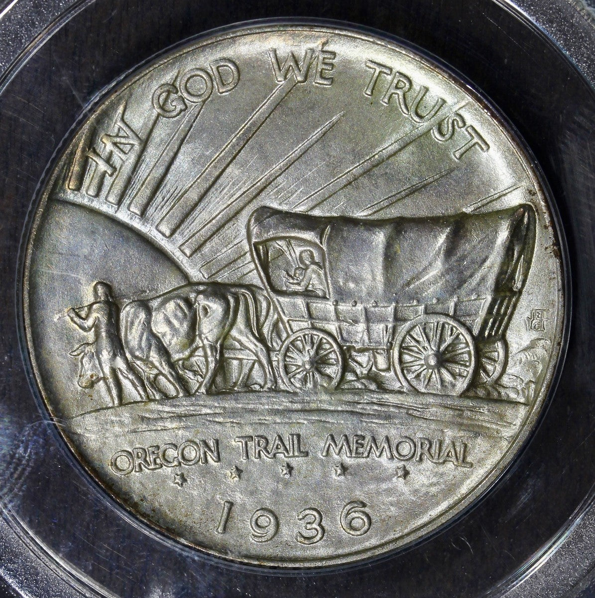 1936-S (MS66 CAC) Oregon Trail Commemorative Half Dollar 50C PCGS OGH 2.1