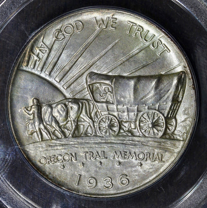1936-S (MS66 CAC) Oregon Trail Commemorative Half Dollar 50C PCGS OGH 2.1