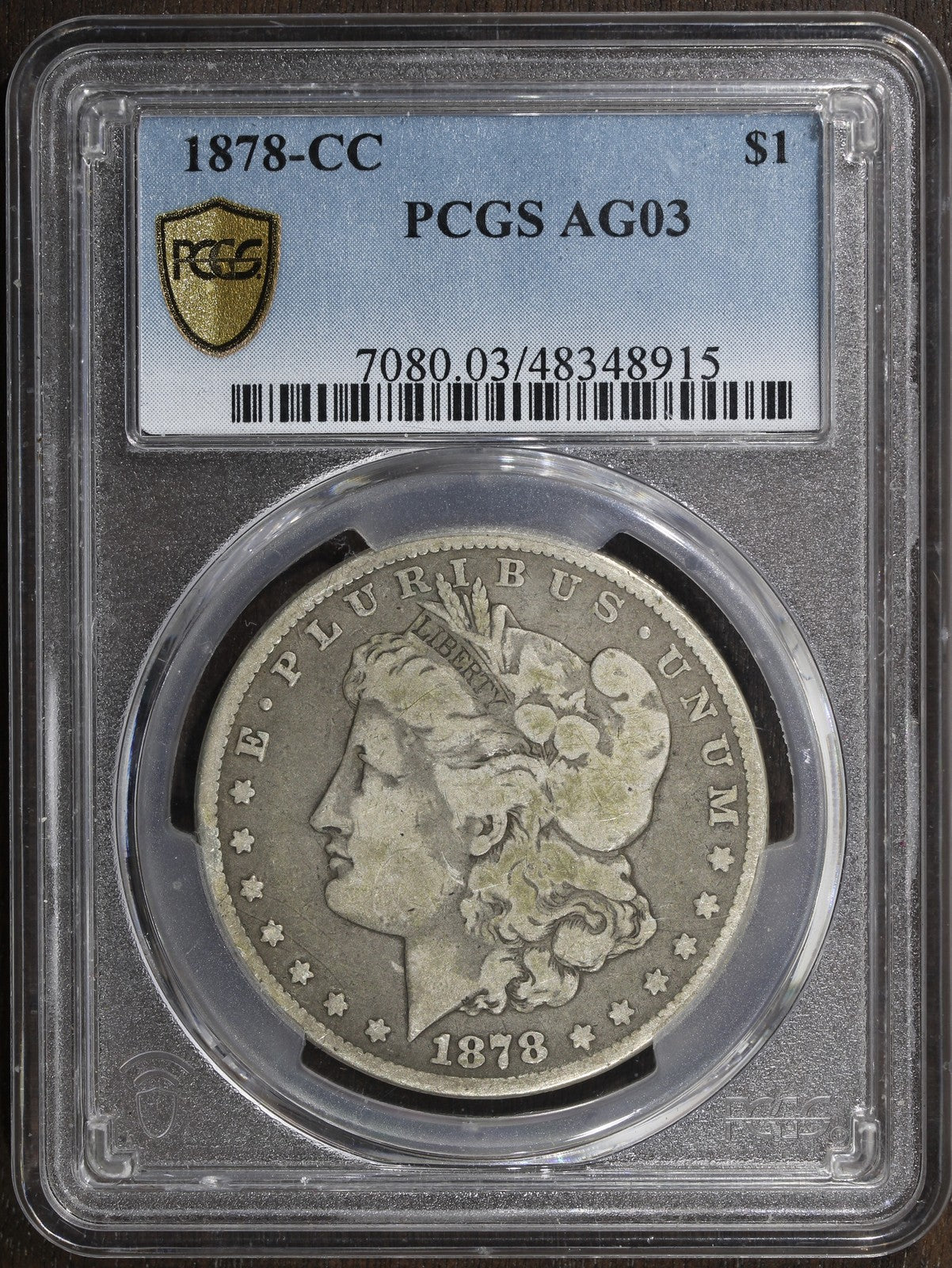 1878-CC (AG03) Morgan Silver Dollar $1 PCGS - Carson City Key Date