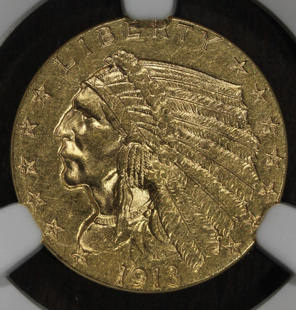 1913 (MS62) Indian Head Gold Quarter Eagle $2.5 NGC