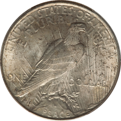 1927-D (MS63 CAC) Peace Silver Dollar $1 PCGS - Tough Date, CAC Approved