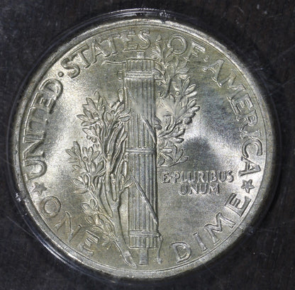 1937 (MS65FB) Mercury Dime 10C PCGS OGH Rattler - Gem Mercury Dime