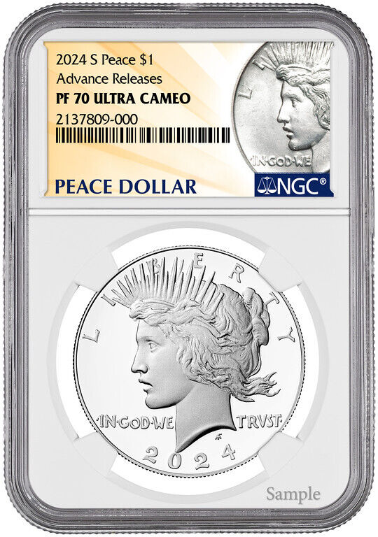 2024 (MS/PF/RP70) 6-Coin Set $1 Morgan/Peace Dollar NGC AR Advance Release