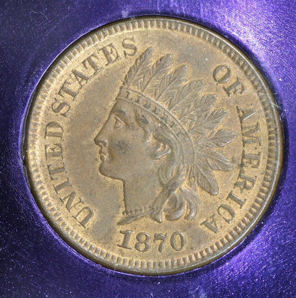 1870 (MS61BN) Indian Head Cent 1C IHC NGC - Much Better Date