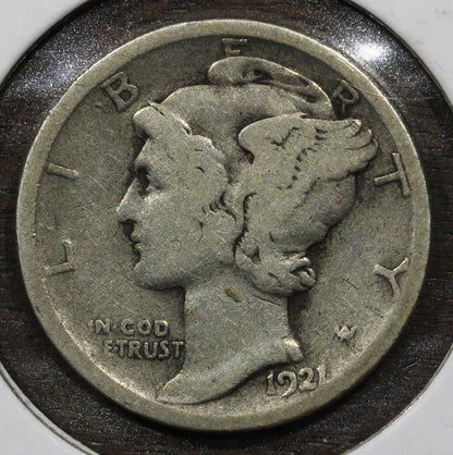 1921-D Mercury Dime 10C VG Very Good - KEY Date!