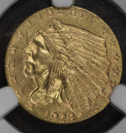 1928 (MS63 CAC) Indian Head Gold Quarter Eagle $2.50 NGC