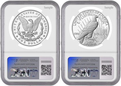 2025-S (PF70) Proof Morgan & Peace Silver Dollar (2 Coin Set) ER NGC Presale