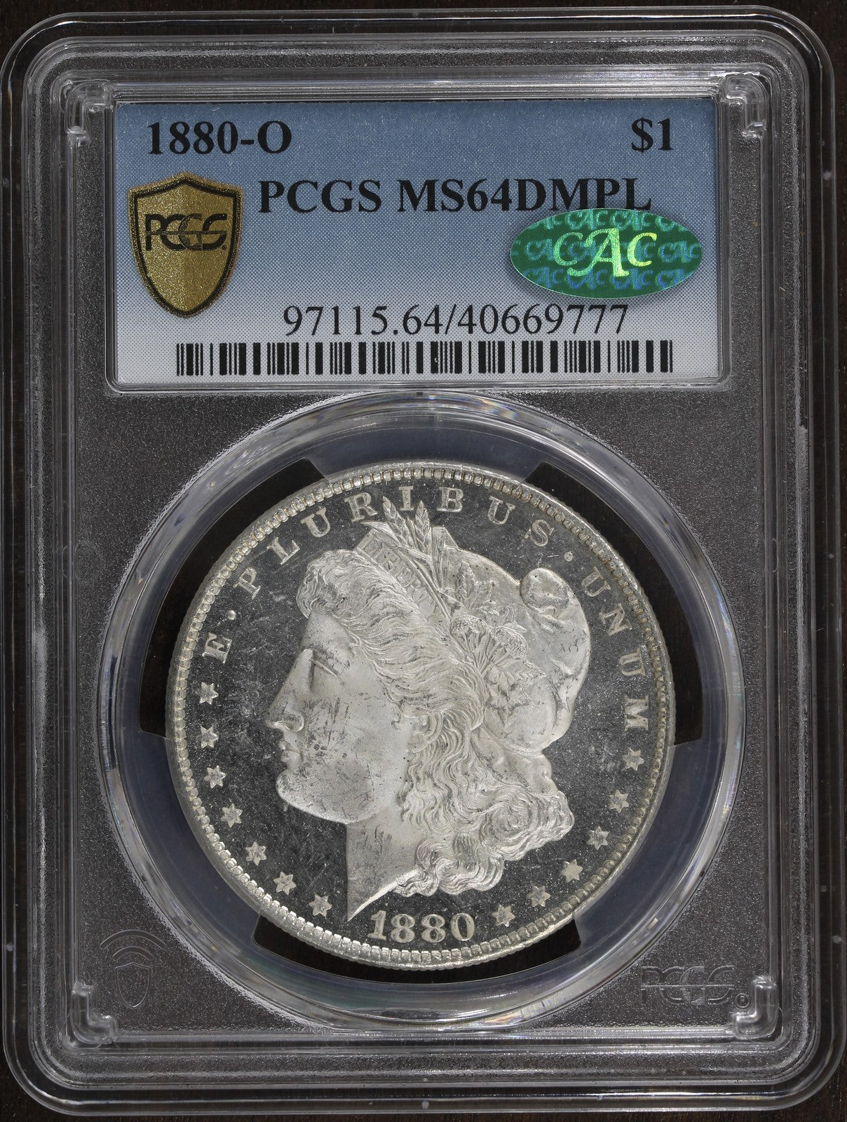1880-O (MS64 DMPL CAC) Morgan Silver Dollar $1 PCGS - Stunning Mirrors