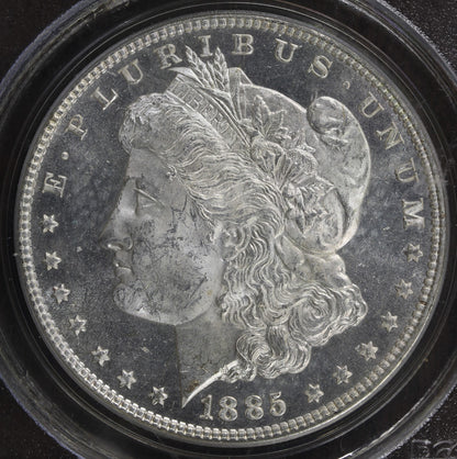 1885 (MS64 DMPL CAC) Morgan Silver Dollar $1 PCGS - Great Contrast