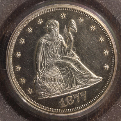 1877 (PR62 CAC) Proof 20 Cent Piece 20C PCGS OGH - Beautiful