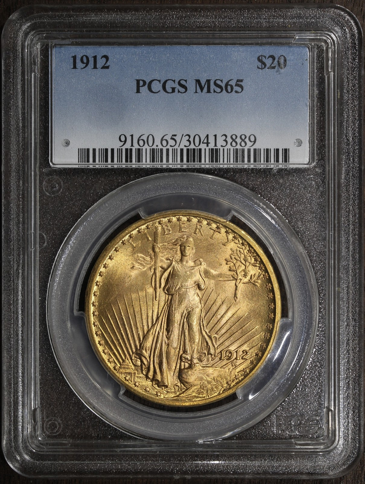 1912 (MS65) Saint Gauden's Gold Double Eagle $20 PCGS - Rare St Gaudens