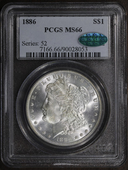 1886 (MS66 CAC) Morgan Silver Dollar $1 PCGS