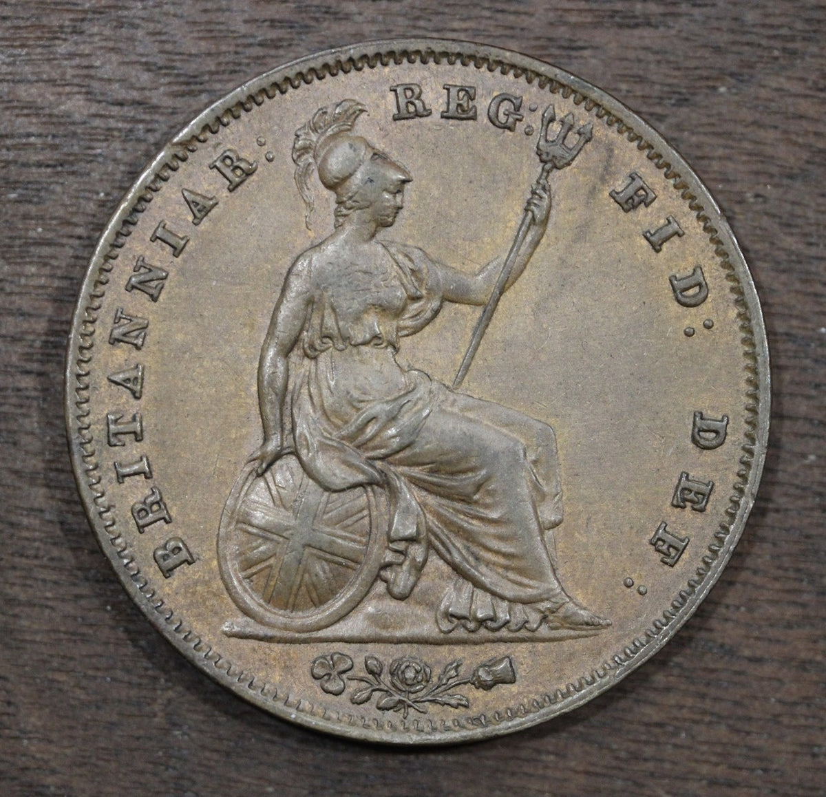 1855 United Kingdom Queen Victoria Penny - Great Condition